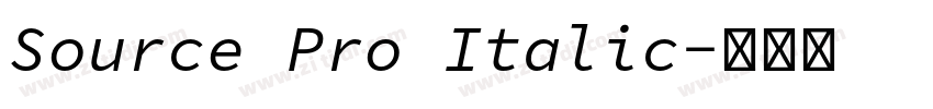 Source Pro Italic字体转换 Source Pro Italic字体转换